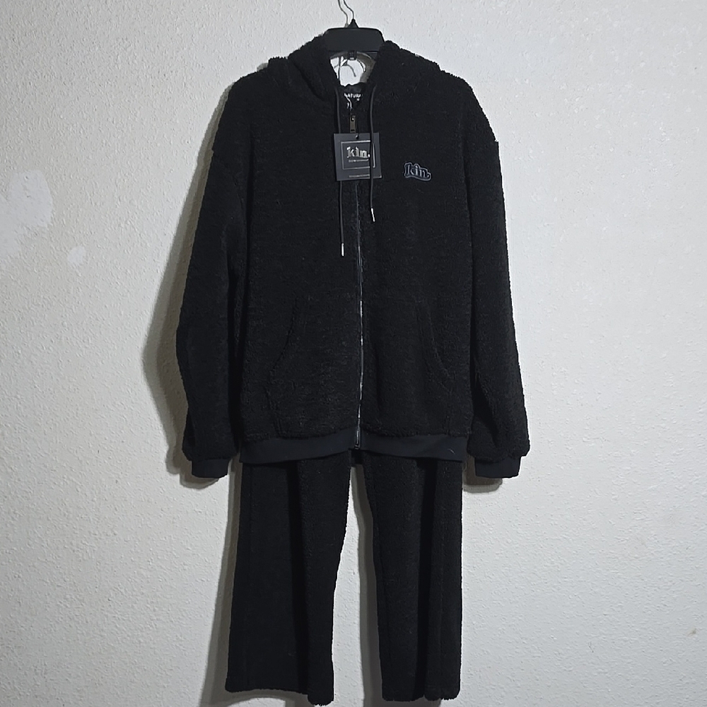 Kin Black Fleece Hoodie and Pants Set